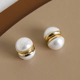 French Baroque Pearl Ear clip Magnet Earrings
