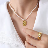 Freshwater Pearl Pendant Necklace for Women Girls