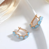 Frosted Zircon 585 Drop Earrings Wedding Jewelry