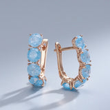 Frosted Zircon 585 Drop Earrings Wedding Jewelry