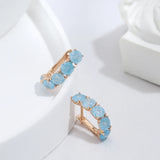 Frosted Zircon 585 Drop Earrings Wedding Jewelry