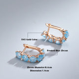 Frosted Zircon 585 Drop Earrings Wedding Jewelry