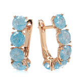 Frosted Zircon 585 Drop Earrings Wedding Jewelry