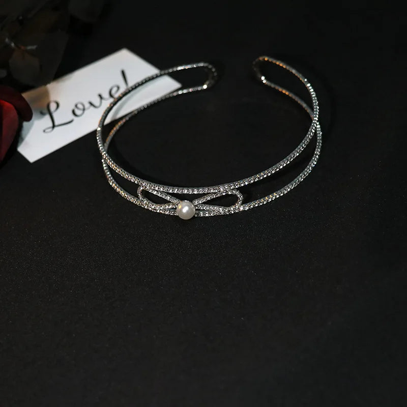 Shining Crystal Punk Choker Necklaces