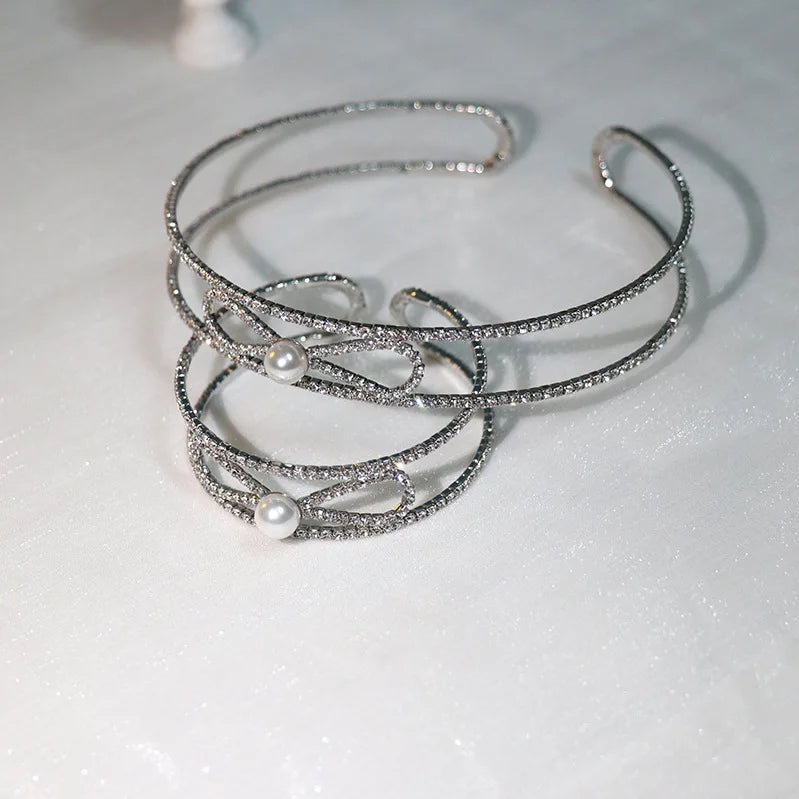 Shining Crystal Punk Choker Necklaces