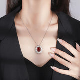 Pink Sapphire Pendant Necklace Pearl Vintage Gift