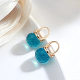 Geometric Zircon Pendant Earrings for Women Wedding Party