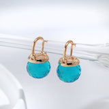 Geometric Zircon Pendant Earrings for Women Wedding Party