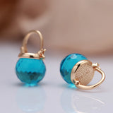 Geometric Zircon Pendant Earrings for Women Wedding Party