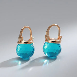 Geometric Zircon Pendant Earrings for Women Wedding Party