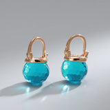 Geometric Zircon Pendant Earrings for Women Wedding Party