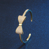Geometric Zircon Bracelet South American Style Retro Bow Cuff Bracelet