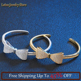 Geometric Zircon Bracelet South American Style Retro Bow Cuff Bracelet