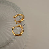 Stainless Steel Hoop Earrings Small Round Circle Knotted Earrings