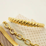 Stainless Steel Snake Bracelet Cuff Bangle for Women
