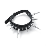 Goth Spiked Choker Collar Punk Rock Leather Collar Necklace Gothic Chokers