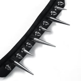 Goth Spiked Choker Collar Punk Rock Leather Collar Necklace Gothic Chokers