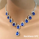 Green Crystal High Necklace Bridal Wedding Accessories