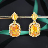 Green TIF Heart Earrings for Women