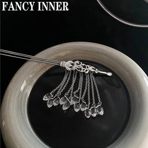 Vintage Crystal Tassel Hair Accessories for Women