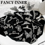 Metal Punk Hair Clip Butterfly Bear Snake for Women Girls