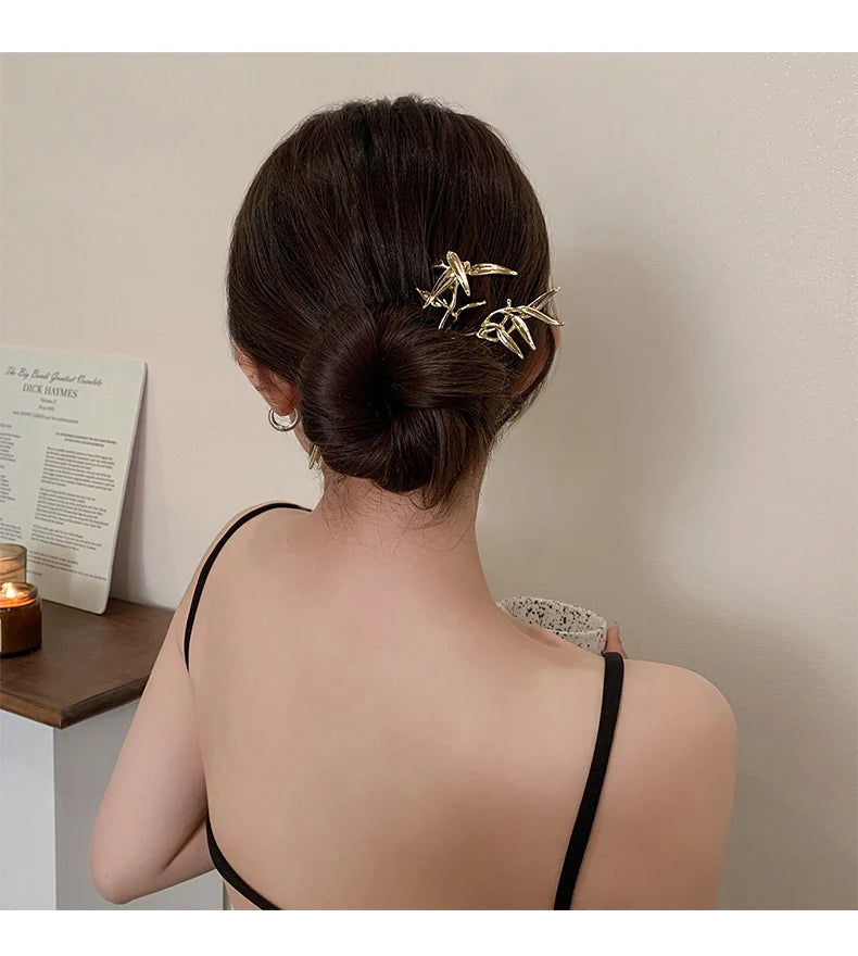 Bamboo Leaf Hair Stick Vintage Headwear Hair Accessories