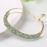 14KGF Natural Stone Beads Bracelets for Women Wedding Party Fine Jewelry
