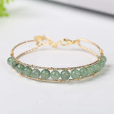 14KGF Natural Stone Beads Bracelets for Women Wedding Party Fine Jewelry