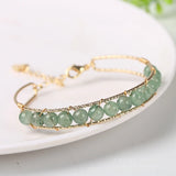 14KGF Natural Stone Beads Bracelets for Women Wedding Party Fine Jewelry