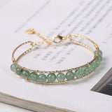 14KGF Natural Stone Beads Bracelets for Women Wedding Party Fine Jewelry