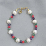 18KGF Natural Freshwater Pearls Bracelets for Women Lucky Jewelry