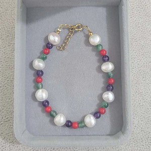 18KGF Natural Freshwater Pearls Bracelets for Women Lucky Jewelry