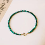 3mm Natural Malachite Beads Bracelet For Women