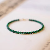 3mm Natural Malachite Beads Bracelet For Women