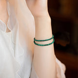 3mm Natural Malachite Beads Bracelet For Women