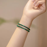 3mm Natural Malachite Beads Bracelet For Women