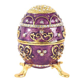 Enameled Egg Jewel Box Container Fancy Collectible Gift