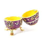 Enameled Egg Jewel Box Container Fancy Collectible Gift