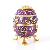 Enameled Egg Jewel Box Container Fancy Collectible Gift