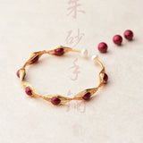 Cinnabar Stone Bracelet for Women Handwork Beads Bracelet