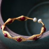 Cinnabar Stone Bracelet for Women Handwork Beads Bracelet