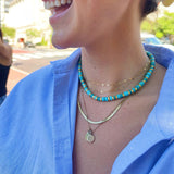 Natural Turquoise Women Chokers Necklace Jewelry