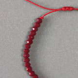 Woven Turkey Eye Cuff Bangle Red Rope Crystal Bead Engagement