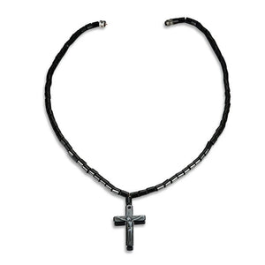 Hematite Necklace with Magnetic Therapy for Healing Health Jewelry