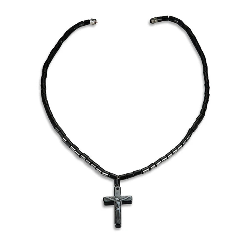 Hematite Necklace with Magnetic Therapy for Healing Health Jewelry