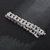 Stainless Steel Bike Chain Men Bracelet Jewelry