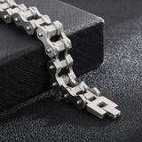 Stainless Steel Bike Chain Men Bracelet Jewelry