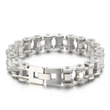 Stainless Steel Bike Chain Men Bracelet Jewelry