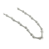 Hip Hop Bones Rhinestone Pendant Necklace Men Women Party Punk Jewelry