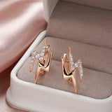 Hip Hop Lightning Style Inlay Zircon Drop Earrings 585